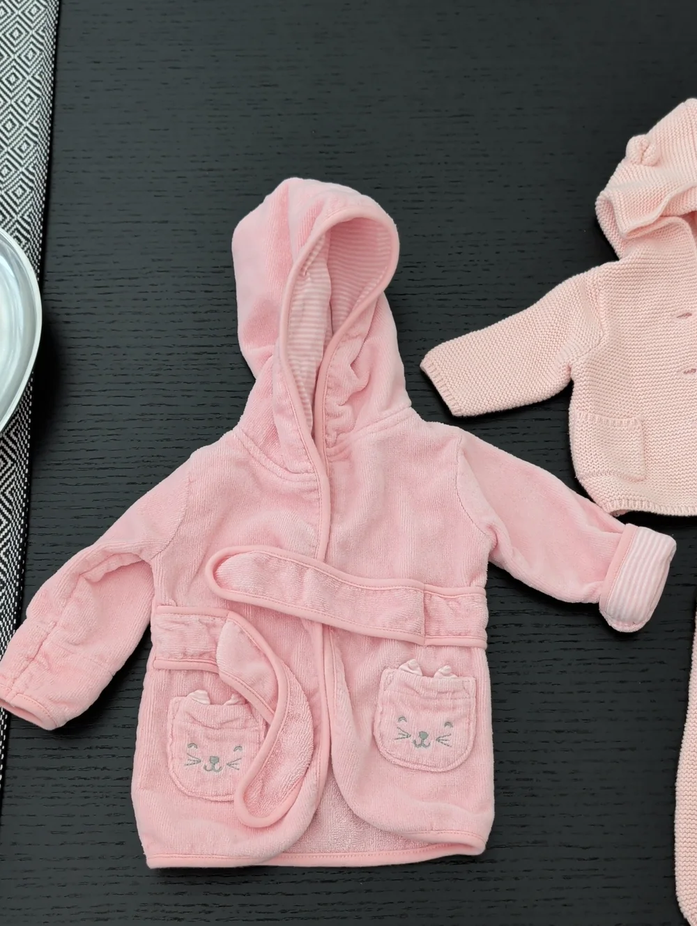 3 Piece Baby Girl 3M Lot Baby Gap Knit Sweater Pants Set Carter's Terry Robe